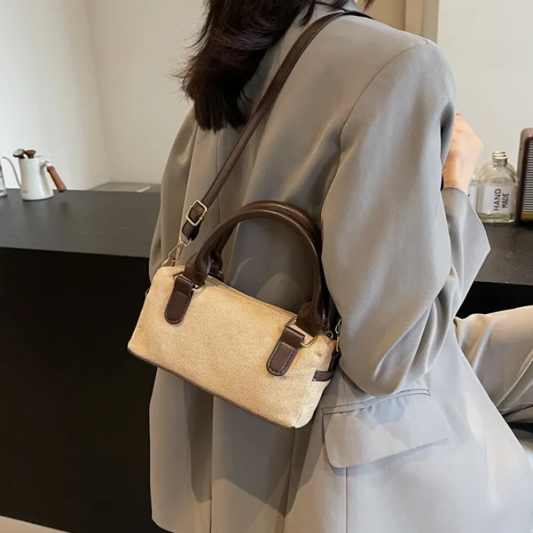 LETOO PU Pillow Bag, Boston Bag, Shoulder Bag, Crossbody Bag, Handbag Women's Black/Brown/Khaki/Burgundy-10