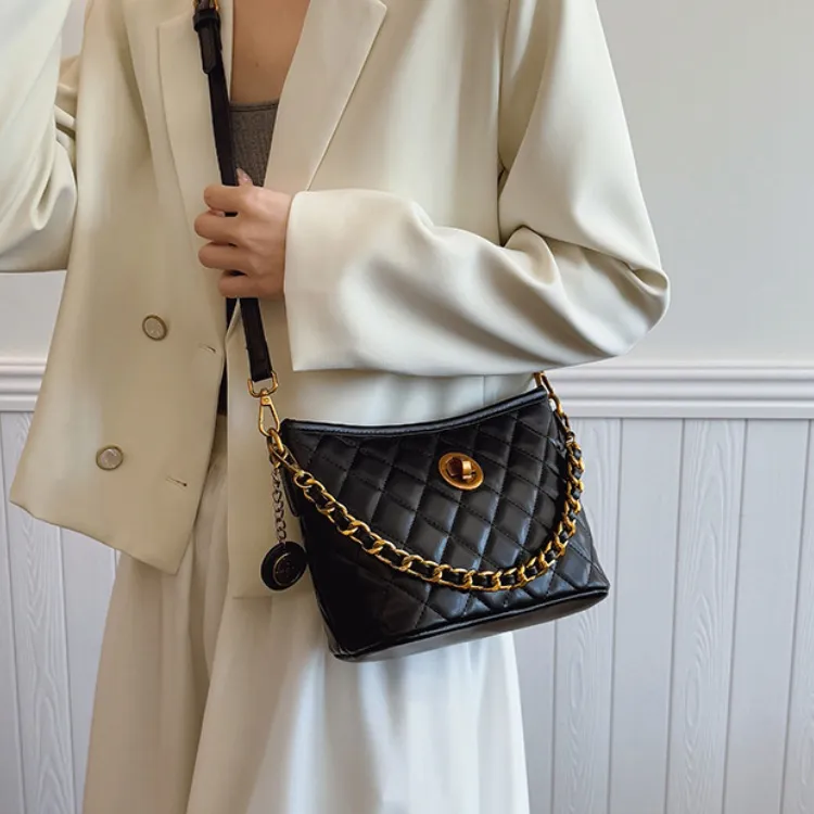 LETOO PU Crossbody Bag Regular Women's White/Coffee/Black-7