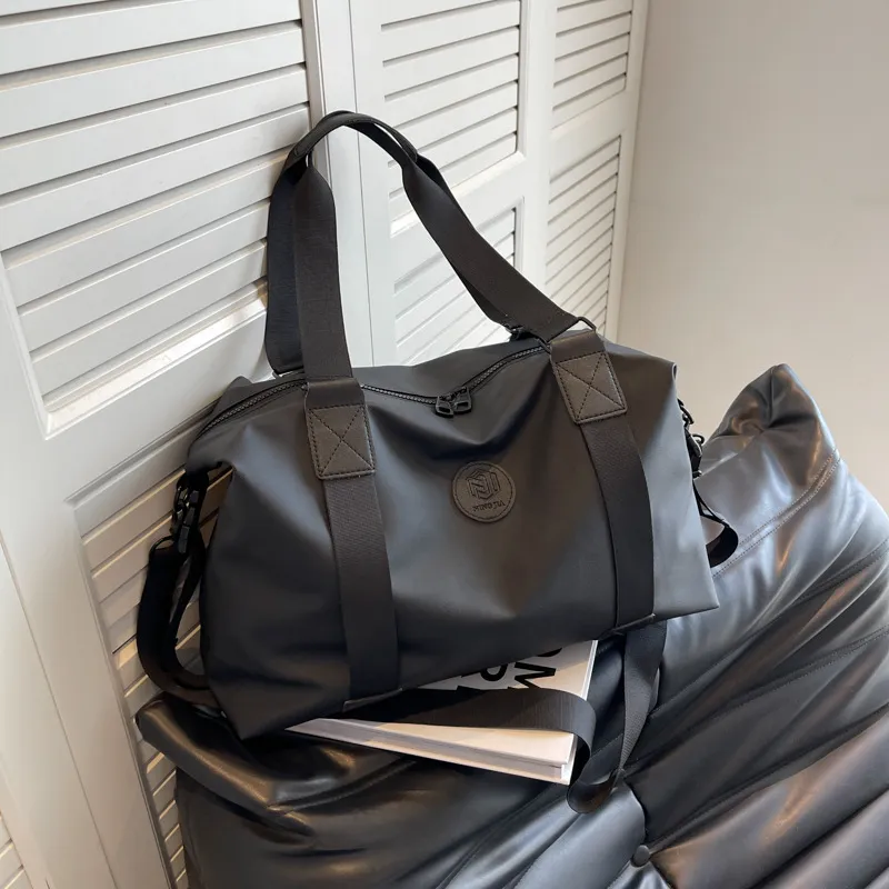 LETOO Oxford Travel Bag 35L Unisex Black Gray Pink-2