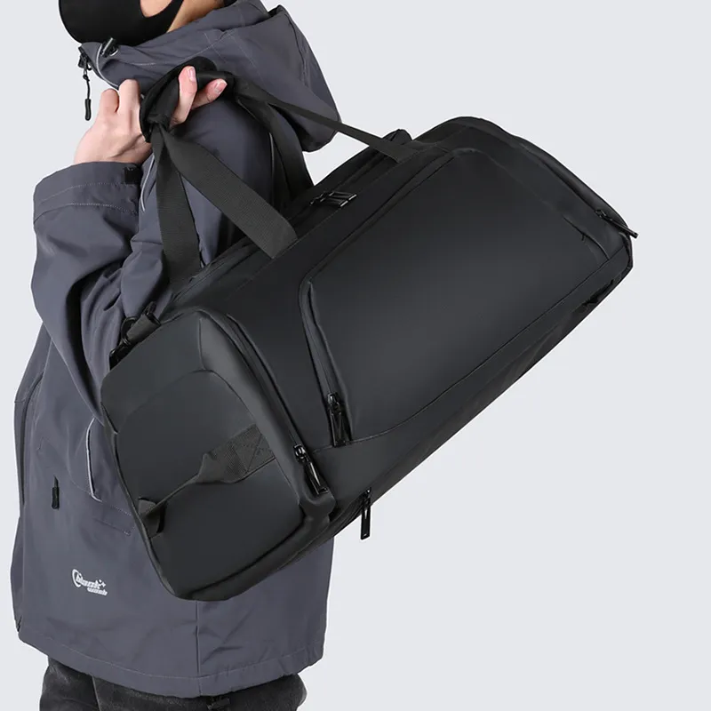 LETOO Oxford Travel Bag Men's Gray/Black-6