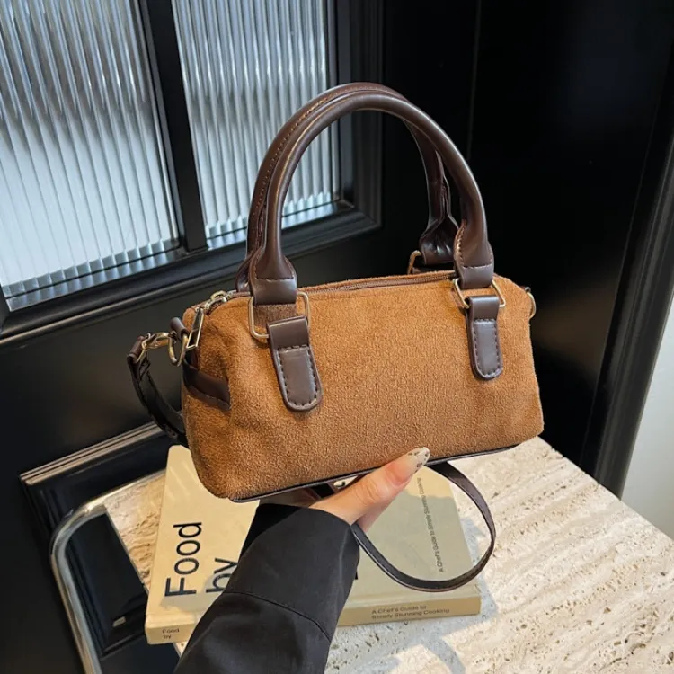 LETOO PU Pillow Bag, Boston Bag, Shoulder Bag, Crossbody Bag, Handbag Women's Black/Brown/Khaki/Burgundy-8