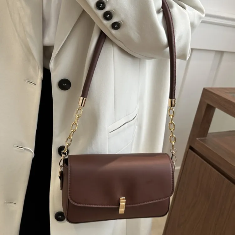 LETOO PU Shoulder Bag Regular Women's Coffee Black White Khaki-2
