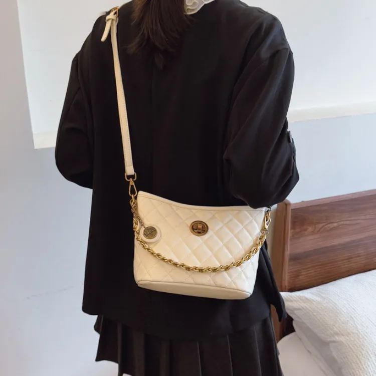 LETOO PU Crossbody Bag Regular Women's White/Coffee/Black-3