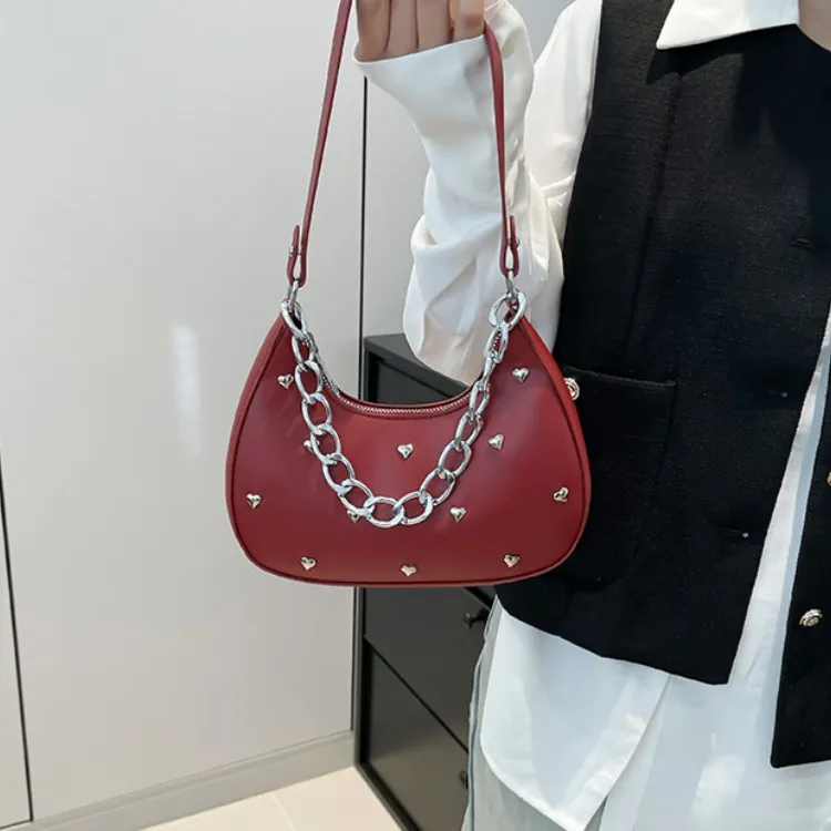 LETOO PU Shoulder Bag Women's Black/Pink/Brown/Red-17