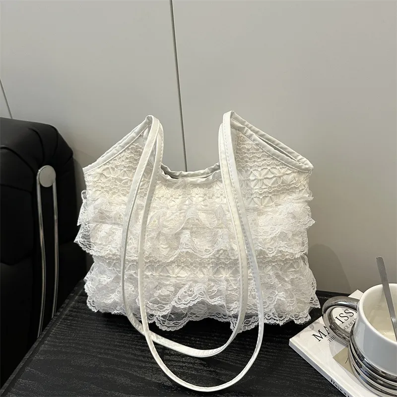 LETOO Polyester Shoulder Bag Women's White-2