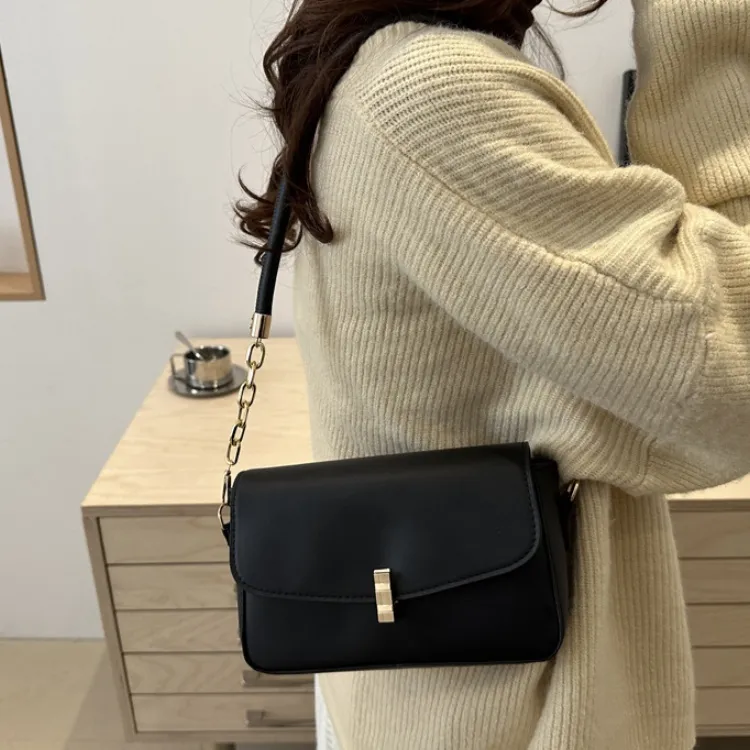 LETOO PU Shoulder Bag Regular Women's Coffee Black White Khaki-6