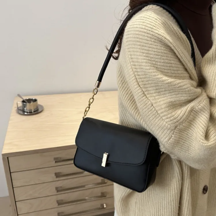 LETOO PU Shoulder Bag Regular Women's Coffee Black White Khaki-7