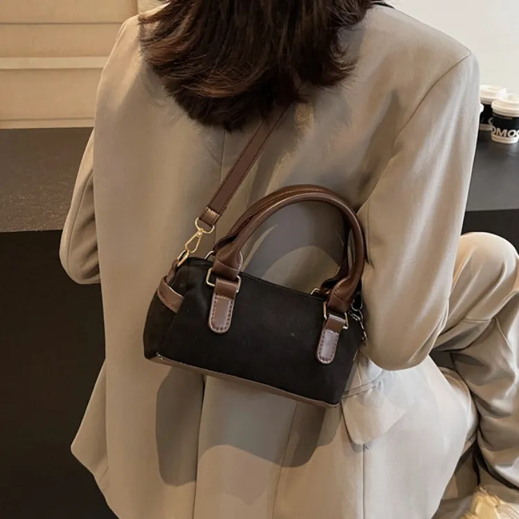 LETOO PU Pillow Bag, Boston Bag, Shoulder Bag, Crossbody Bag, Handbag Women's Black/Brown/Khaki/Burgundy-1