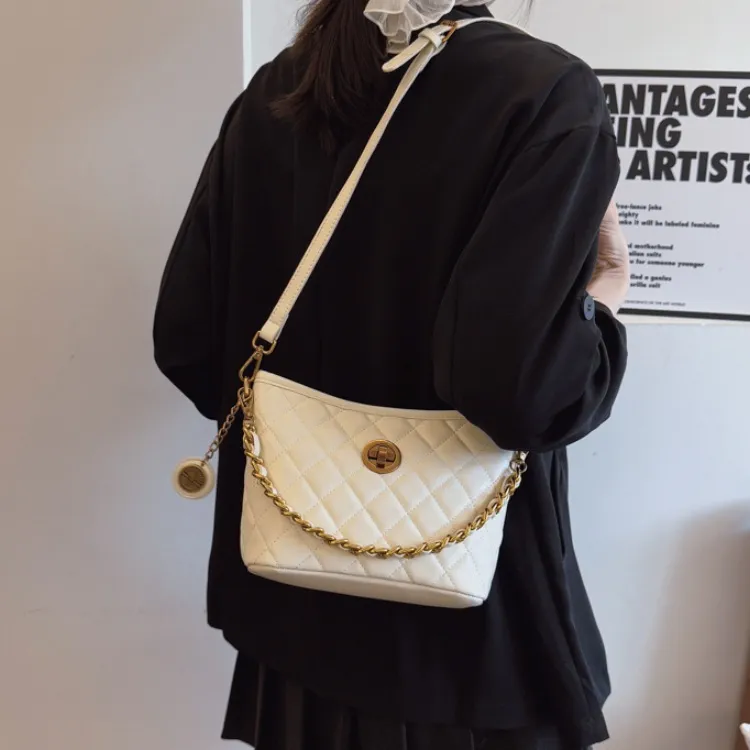 LETOO PU Crossbody Bag Regular Women's White/Coffee/Black-1