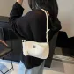 White Silver-Tone Buckle