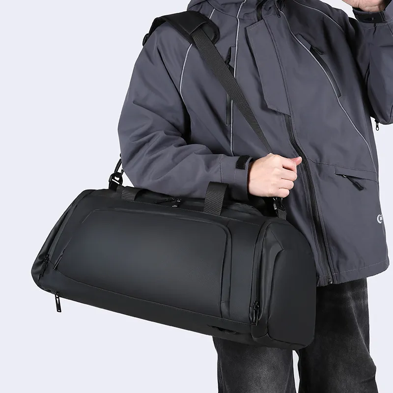 LETOO Oxford Travel Bag Men's Gray/Black-4
