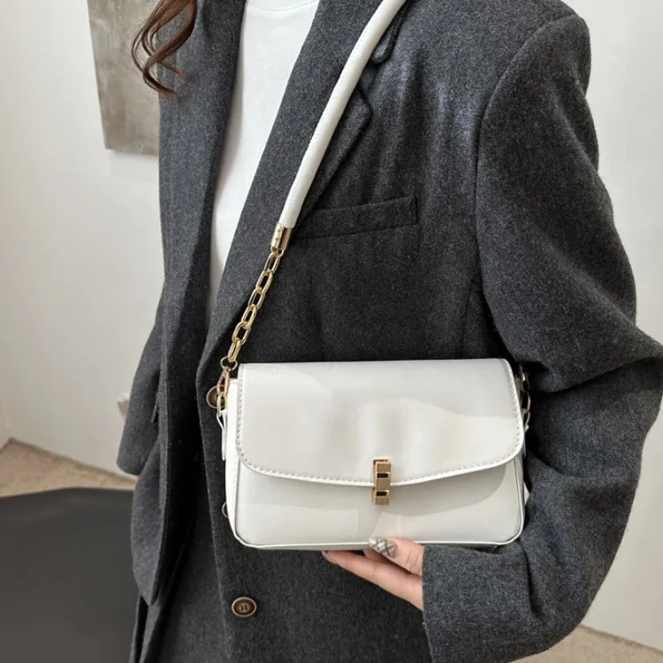 LETOO PU Shoulder Bag Regular Women's Coffee Black White Khaki-11