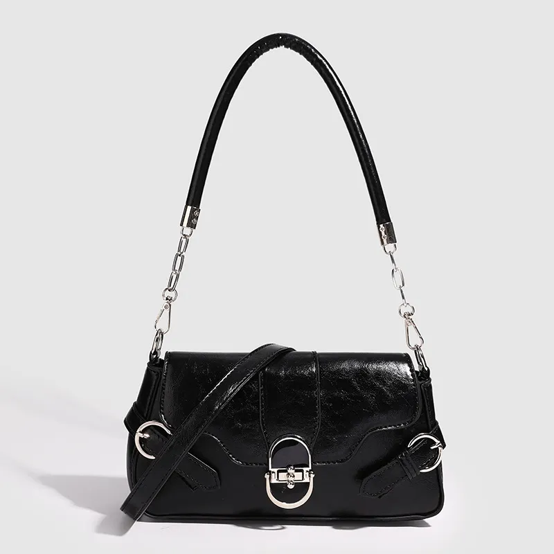 LETOO PU Shoulder Bag Regular Women's Black/White/Pink-1
