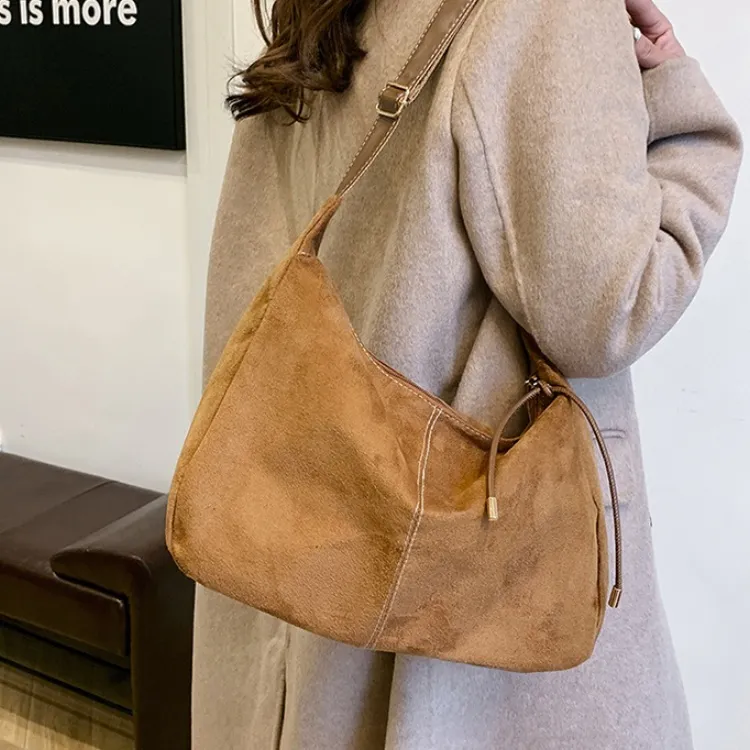 LETOO Suede Shoulder Bag Crossbody Bag Women's Multicolor-1
