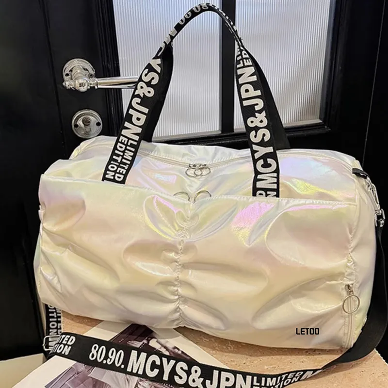 LETOO Oxford Fitness Yoga Travel Bag Unisex Pearl White-4