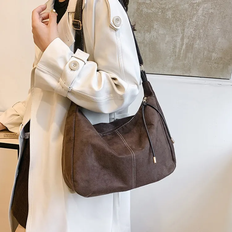 LETOO Suede Shoulder Bag Crossbody Bag Women's Multicolor-8