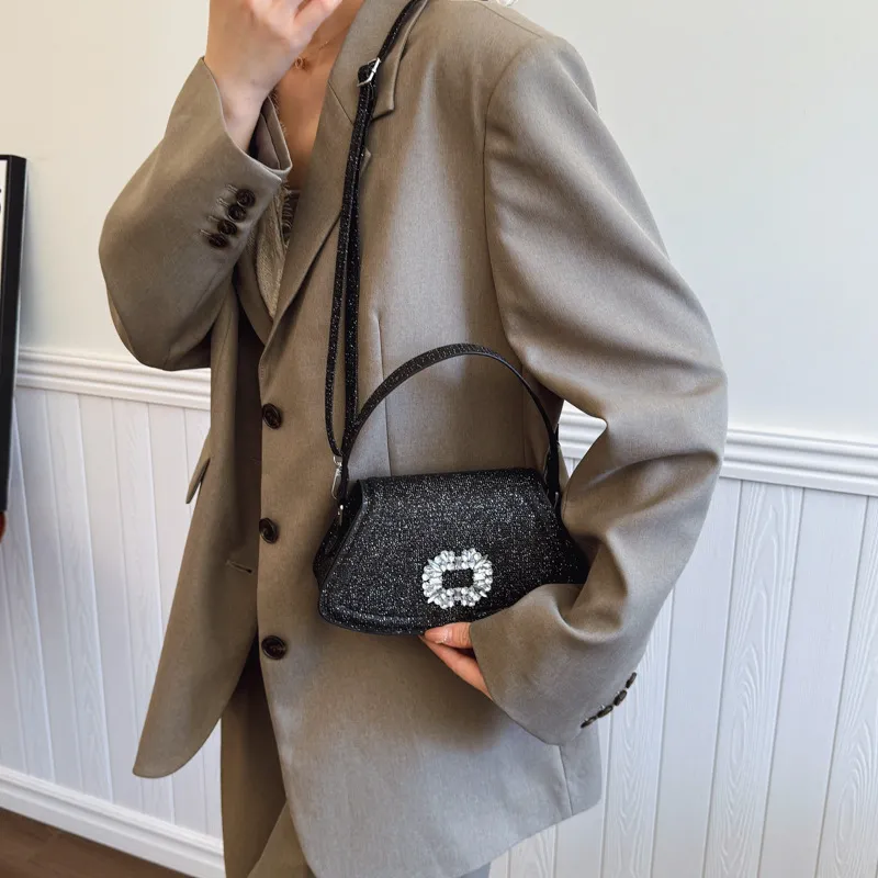 LETOO PU Portable Rhinestone Embellished Shoulder Bag Stylish Fashion Crossbody Bag Women's Multicolor-4