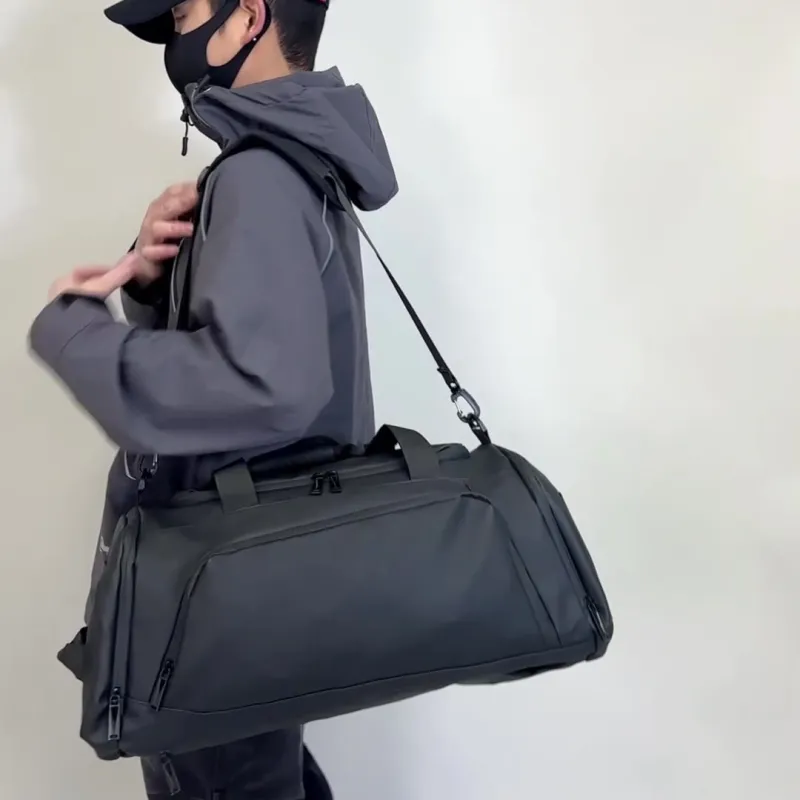 LETOO Oxford Travel Bag Men's Gray/Black-2