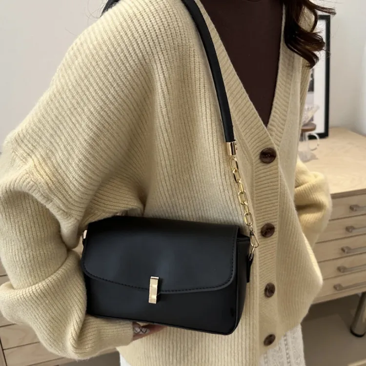 LETOO PU Shoulder Bag Regular Women's Coffee Black White Khaki-8