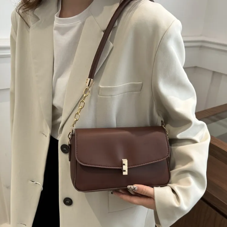 LETOO PU Shoulder Bag Regular Women's Coffee Black White Khaki-1