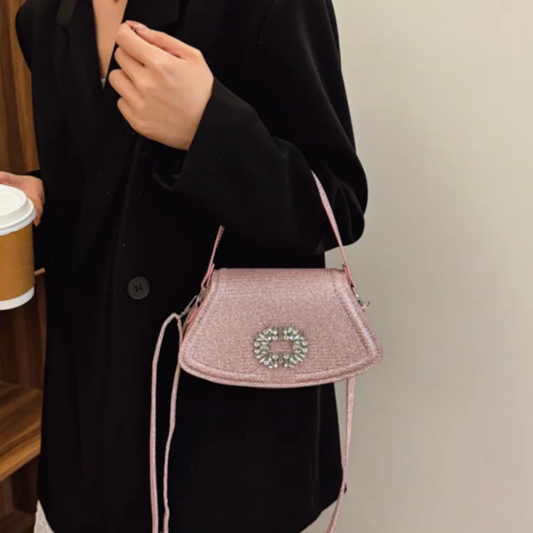 LETOO PU Portable Rhinestone Embellished Shoulder Bag Stylish Fashion Crossbody Bag Women's Multicolor-6