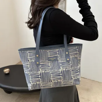 LETOO Canvas Canvas Bag Shoulder Bag Tote Regular Women's Blue/Green/Coffee/Orange