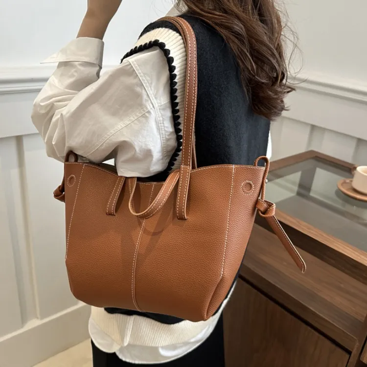 LETOO PU Shoulder Bag Small Size Unisex Black White Red Khaki Brown-8