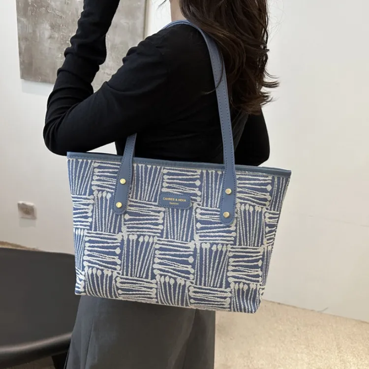 LETOO Canvas Canvas Bag Shoulder Bag Tote Regular Women's Blue/Green/Coffee/Orange-1