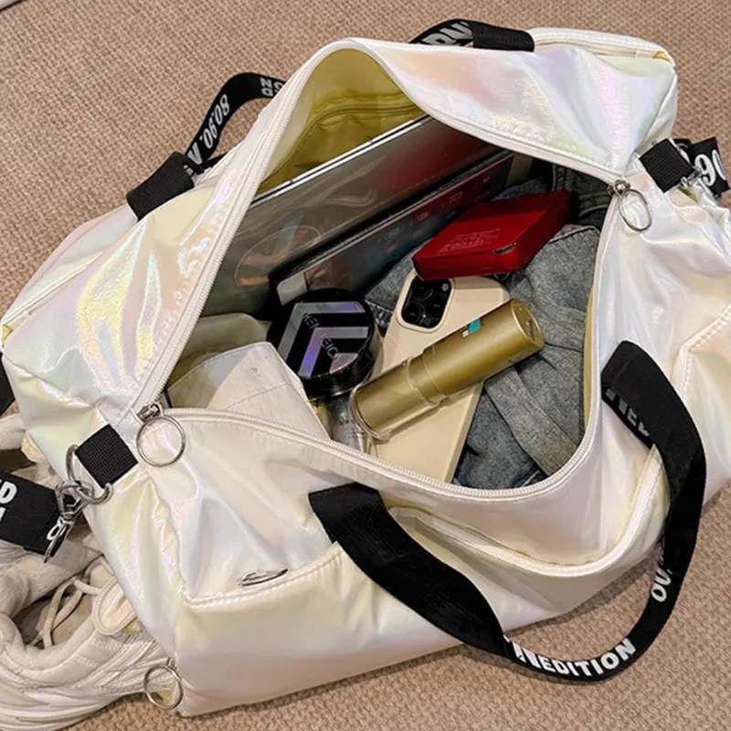 LETOO Oxford Fitness Yoga Travel Bag Unisex Pearl White-3