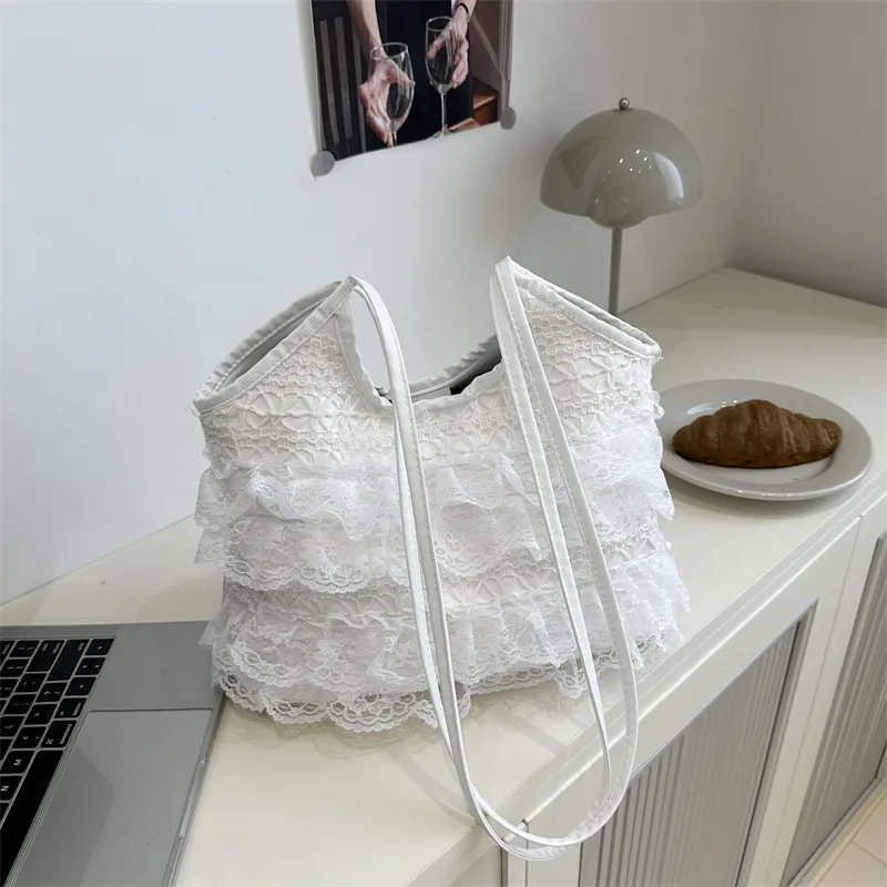 LETOO Polyester Shoulder Bag Women's White-4