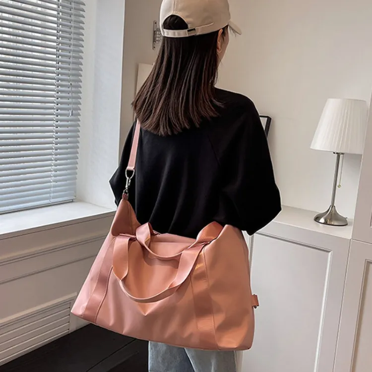 LETOO Oxford Travel Bag Unisex Khaki/Versatile Black/Cherry Blossom Pink-12