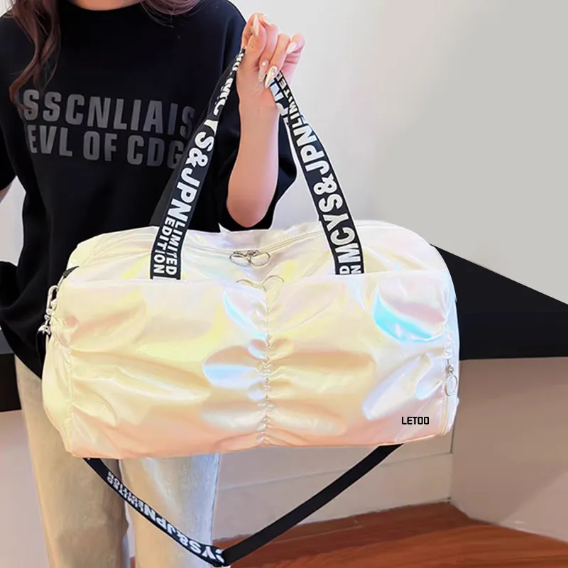 LETOO Oxford Fitness Yoga Travel Bag Unisex Pearl White-2