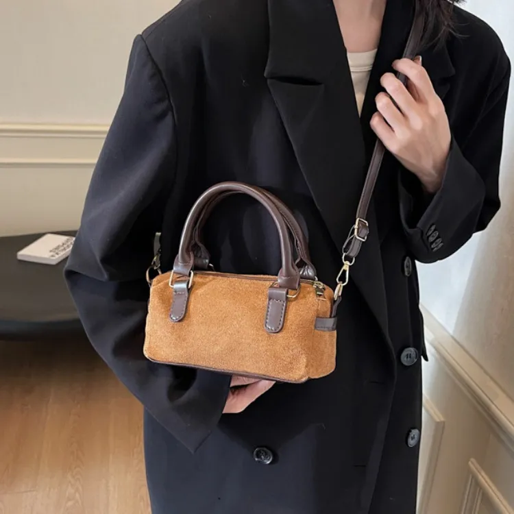 LETOO PU Pillow Bag, Boston Bag, Shoulder Bag, Crossbody Bag, Handbag Women's Black/Brown/Khaki/Burgundy-7