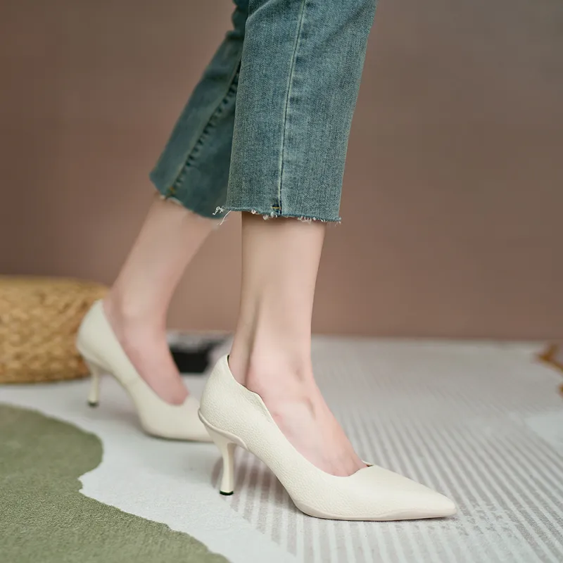 Guci Tianlun GuQiheAven Slim Heel High Heels 7cm Women's-24