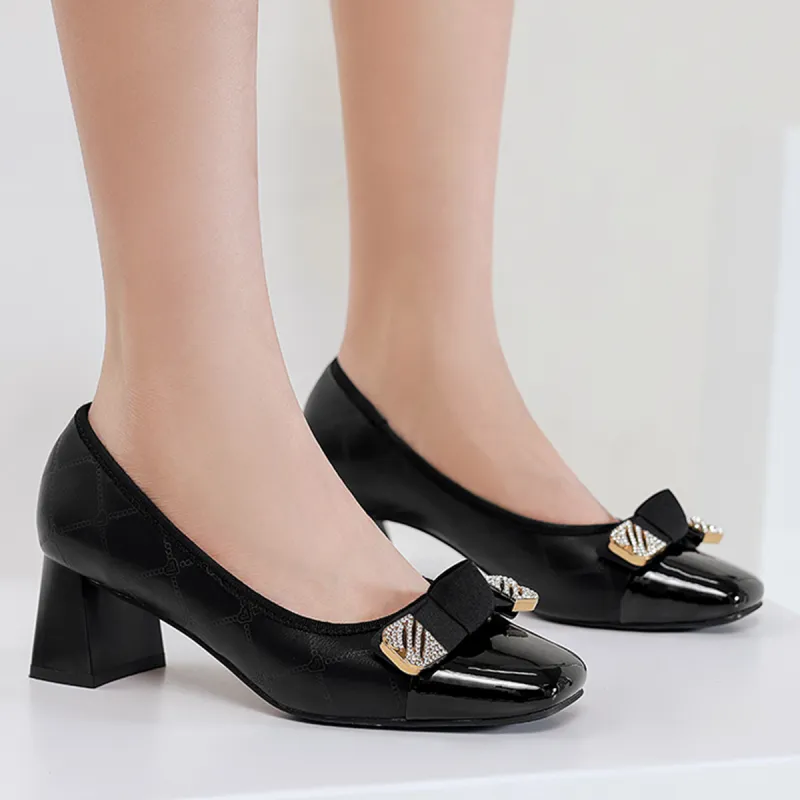 Guci Tianlun GuQiheAven Chunky Heel High Heels 5cm Women's-18