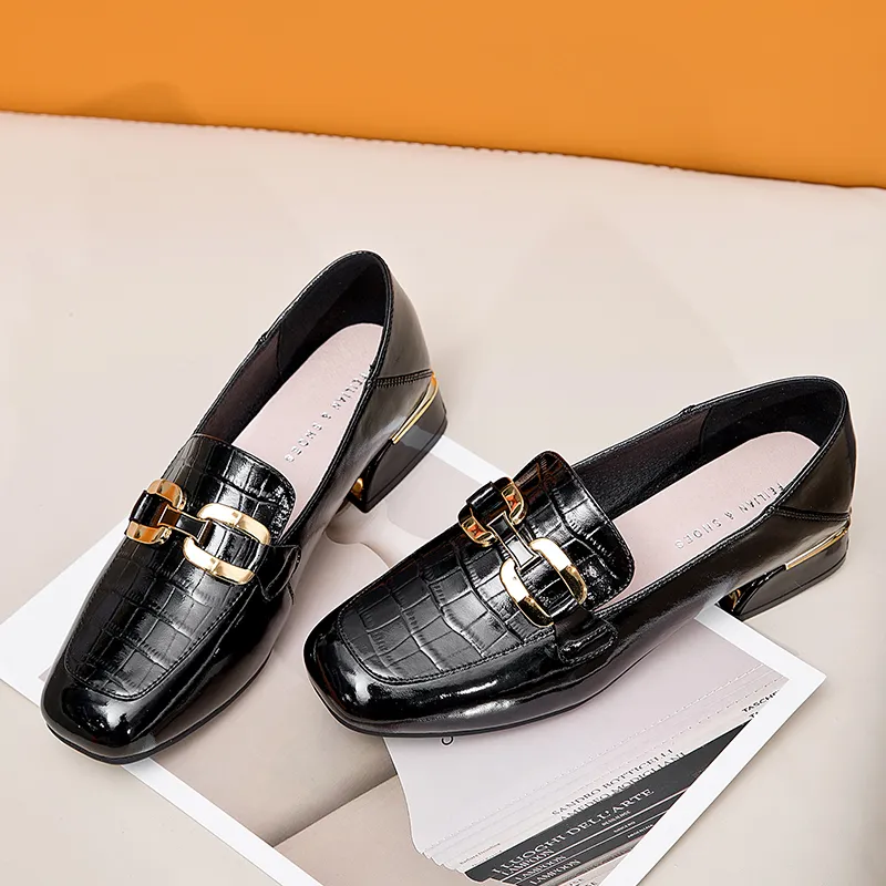 Guci Tianlun Loafers Women's Black-3