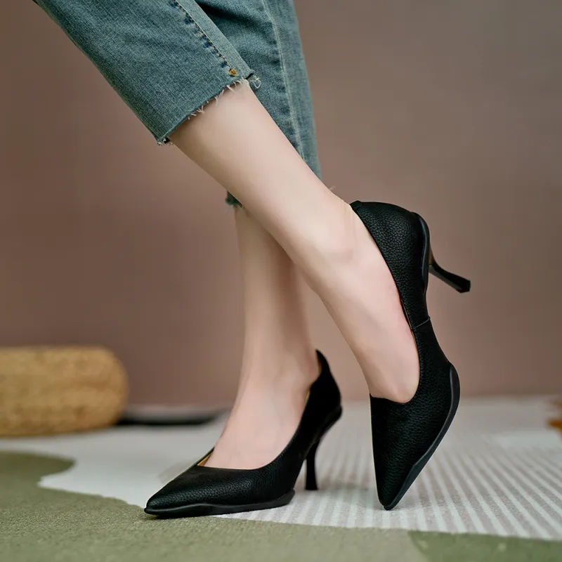 Guci Tianlun GuQiheAven Slim Heel High Heels 7cm Women's-6
