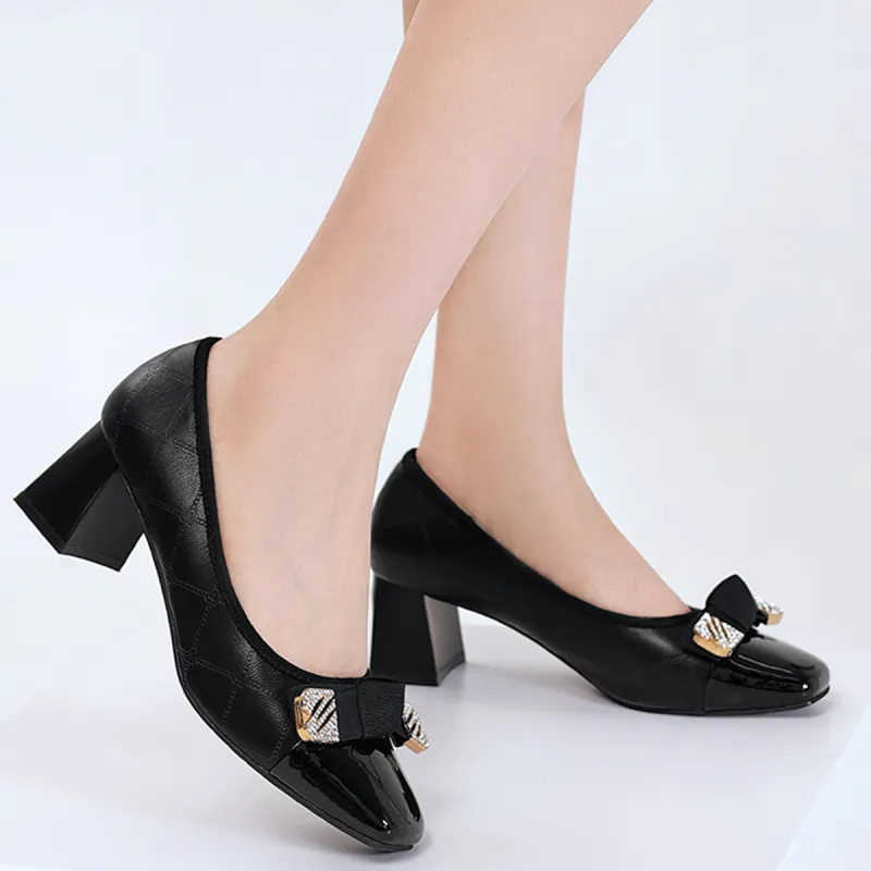 Guci Tianlun GuQiheAven Chunky Heel High Heels 5cm Women's-17