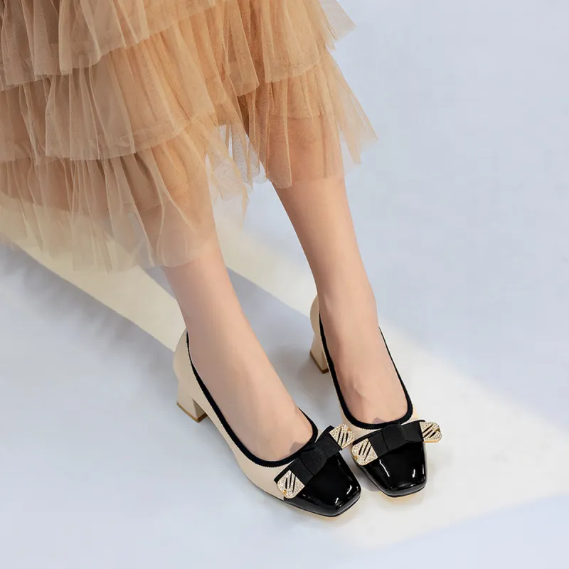 Guci Tianlun GuQiheAven Chunky Heel High Heels 5cm Women's-5