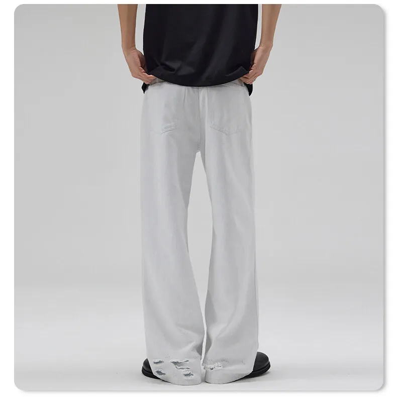 RKVC Jeans Unisex Blue Yarn White-1