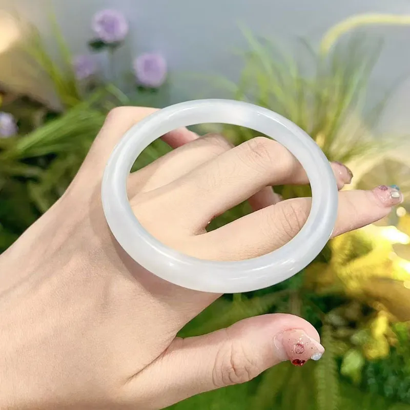 Zhongzhao Jewelry Glass Cat Eye Jade Bangles Women's-5