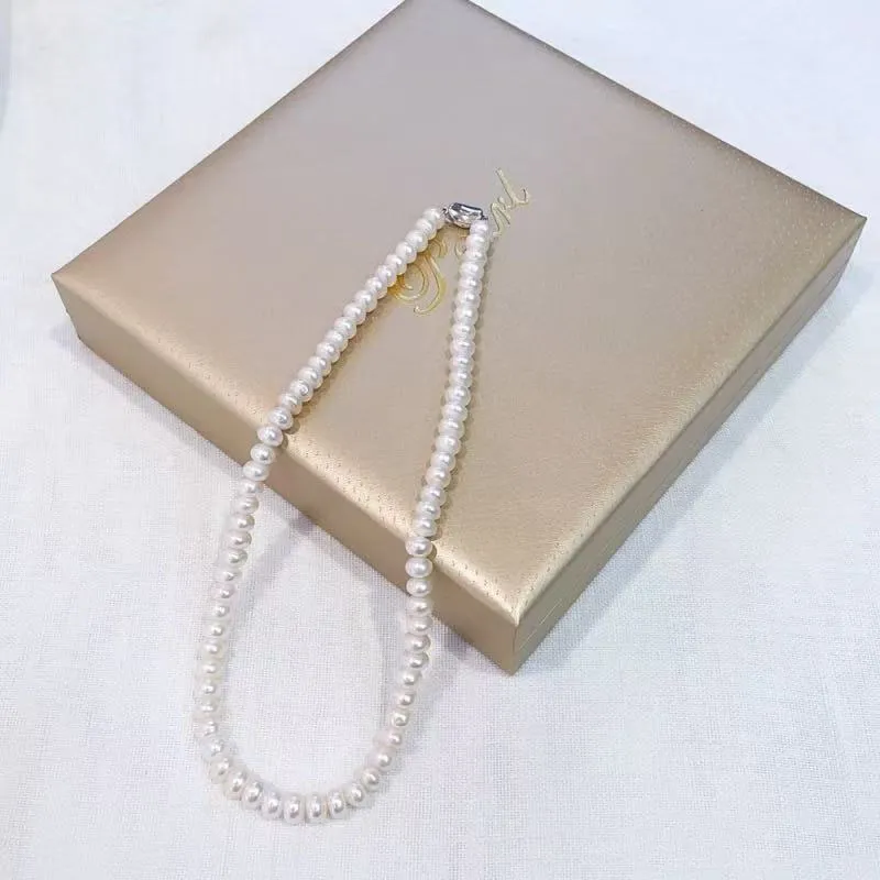 Zhongzhao Jewelry Pearl Necklaces Unisex-3