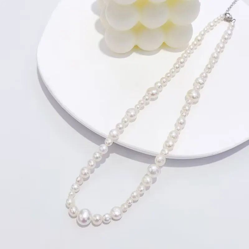 Zhongzhao Jewelry Pearl Necklaces Unisex-2