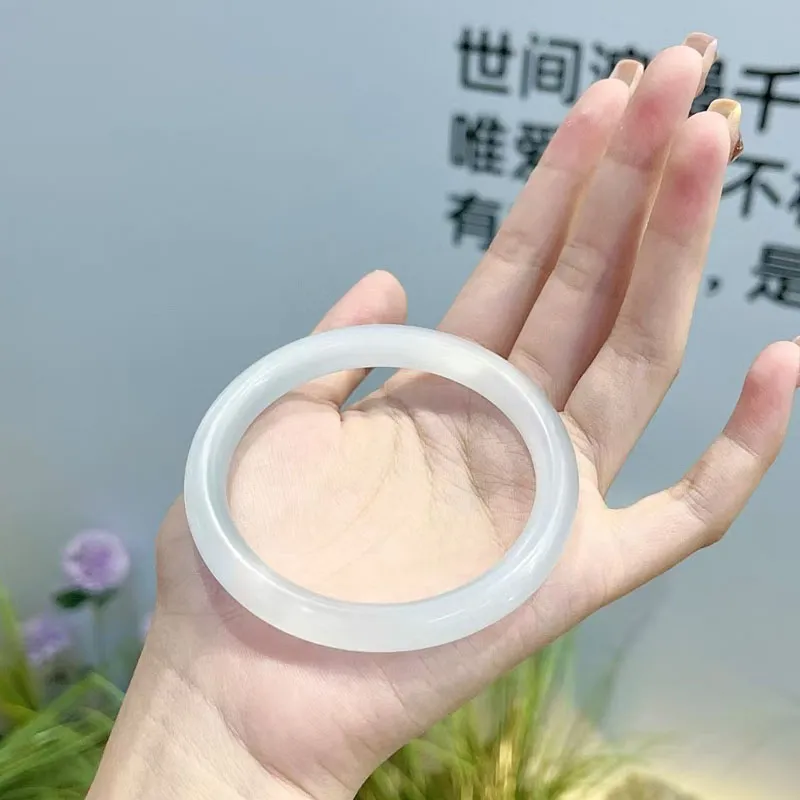Zhongzhao Jewelry Glass Cat Eye Jade Bangles Women's-4