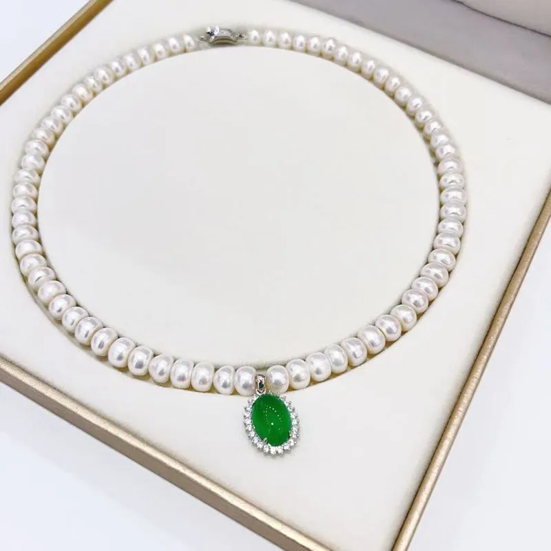 Zhongzhao Jewelry Pearl Necklaces Unisex-2