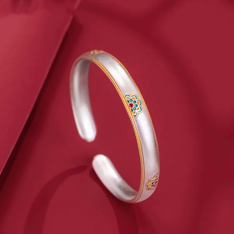 Zhongzhao Jewelry S999 Fine Silver Bangles Unisex-2