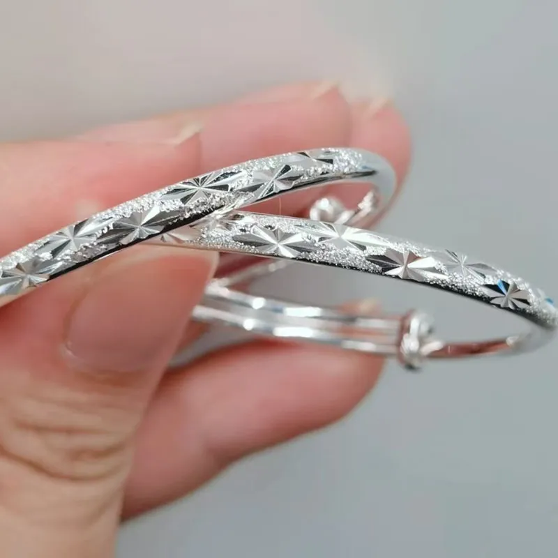 Zhongzhao Jewelry S999 Fine Silver Bangles Kids'-4