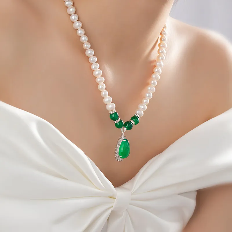 Zhongzhao Jewelry Agate Necklaces Unisex-5