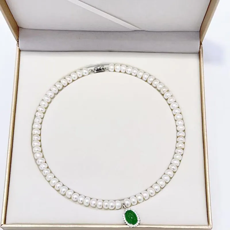 Zhongzhao Jewelry Pearl Necklaces Unisex-3