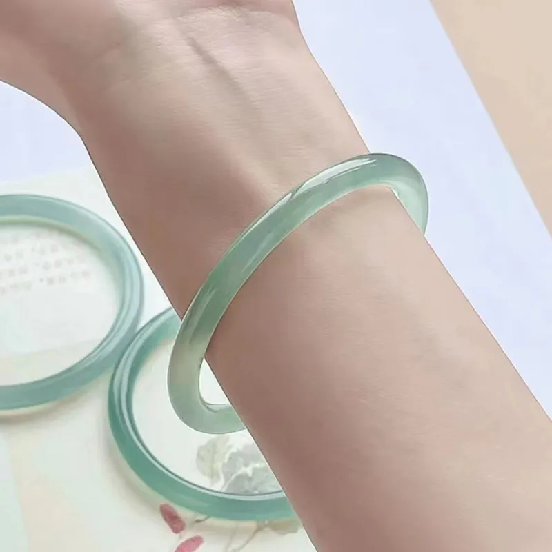 Zhongzhao Jewelry Chalcedony Jade Bangles Unisex-1